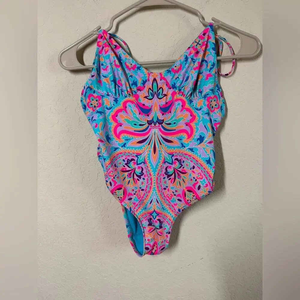 Frankie’s Bikinis Otis Cheeky One Piece Swimsuit Size Medium